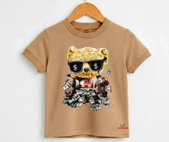 Rich Boy Slogan Short Sleeve Tee | Mini Minors Kintrends