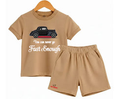 Fast Enough Shorts Set | Kids T shirt and shorts | Mini Minors Kin Trends | Kintrends