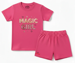 Premium Magic Girl Shorts Set (Not Embroidered) | Kids T shirt and shorts | Mini Minors Kin Trends | Kintrends