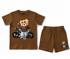 Biker Bear Shorts Set | Mini Minors Kintrends
