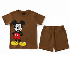 Mickey Mouse Summer shorts Set (Not Embroidered)| Kids T shirt and shorts| Mini Minors Kintrends