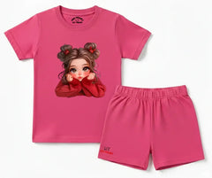 New Cute Doll Shorts Set | Kids T shirt and shorts | Mini Minors Kin Trends | Kintrends
