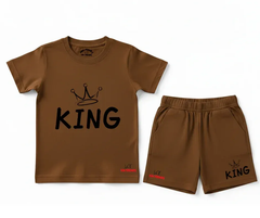 King Shorts Set | Kids T shirt and shorts | Mini Minors Kin Trends | Kintrends