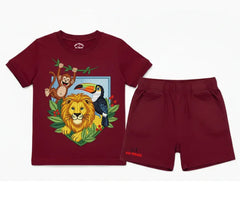Colorful Jungle Animals Shorts Set | Mini Minors Kintrends