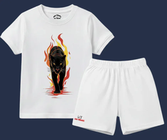 Black Lion Shorts Set | Kids T shirt and shorts | Mini Minors Kin Trends | Kintrends