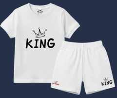 King Shorts Set | Kids T shirt and shorts | Mini Minors Kin Trends | Kintrends