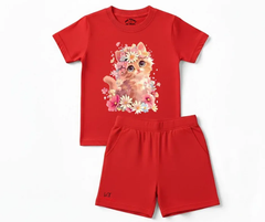 Beauty Cat Shorts Set | Kids T shirt and shorts | Mini Minors Kin Trends | Kintrends