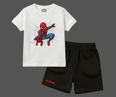 CC Spiderman D1 Shorts Set (Not Embroidered) Kids T shirt and shorts