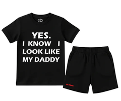 I Look Like My Daddy Shorts Set| Kids T shirt and shorts| Mini Minors Kintrends