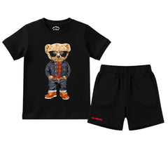 The Street-Style Bear Summer Set| T & Shorts Set | Mini Minors Kintrends