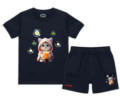 Cutest Cat Shorts Set | Kids T shirt and shorts | Mini Minors Kin Trends | Kintrends