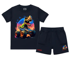 Dino Truck T Shirt & Shorts| Mini Minors Kintrends