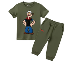 Classic Popeye Summer Tracksuit (Not Embroidered) | Mini Minors Kintrends