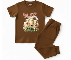 Cute Sheep Summer Kids Tracksuit | Mini Minors Kintrends