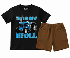 Kids Tractor Graphic Tee and Shorts| Kids T shirt and shorts| Mini Minors Kintrends