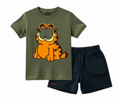 Garfield Graphic Tee & Shorts | Mini Minors Kintrends