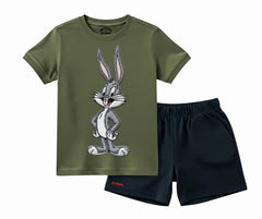 Bugs Bunny Shorts Set (Not Embroidered) | Mini Minors Kin Trends