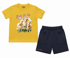 Cute Sheep Summer shorts Set| Kids T shirt and shorts| Mini Minors Kintrends