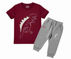 Roaring Dino Summer Tracksuit | Mini Minors Kintrends