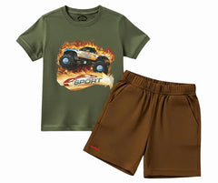 The Blazing Wheels Shorts Combo | Mini Minors Kintrends