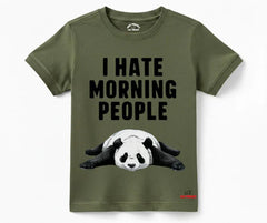 Hate Morning People Tee | Kids T shirt | Mini Minors Kin Trends | Kintrends