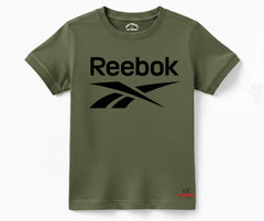 Kids Olive Green RBK T Shirt | Mini Minors Kintrends