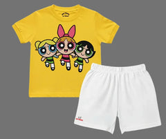 Powerpuff Girls Shorts Set (Not Embroidered) | Mini Minors Kin Trends