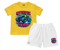 Hero Monster Truck Shorts Set | Mini Minors Kintrends