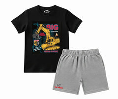 Excavator Graphic Tee & Shorts (Not Embroidered) | Mini Minors Kintrends