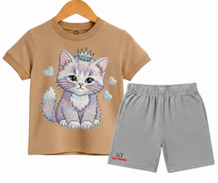 New Cute Cat Shorts Set (Not Embroidered) | Mini Minors Kin Trends
