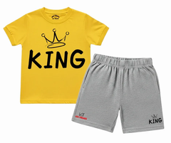 KING Crown Graphic Tee & Shorts Set| Kids T shirt and shorts| Mini Minors Kintrends
