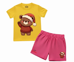 Santa Bear T Shirt & Shorts Combo | Mini Minors Kintrends