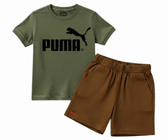 The Premium Puma Summer shorts Set | Kids T shirt and shorts| Mini Minors Kintrends