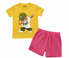 Cool Move Red & White 2 Piece Summer Shorts set | Mini Minors Kintrends