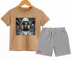 Cappuccino Asassino Shorts Set | Mini Minors Kintrends
