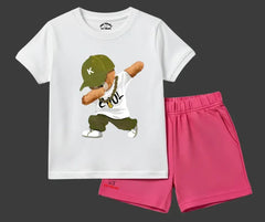 Cool Move Red & White 2 Piece Summer Shorts set | Mini Minors Kintrends