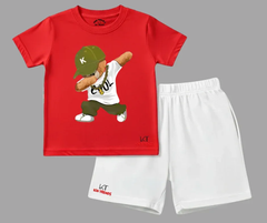 Cool Move Red & White 2 Piece Summer Shorts set | Mini Minors Kintrends