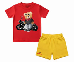 Biker Bear Shorts Set | Mini Minors Kintrends