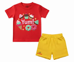 Yum Shorts Set (Not Embroidered) | Mini Minors Kintrends