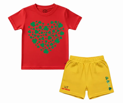 Love & Luck Summer Set (Not Embroidered)| Kids T shirt and shorts| Mini Minors Kintrends