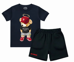 Rules Rebel Bear Shorts Set | Mini Minors Kintrends