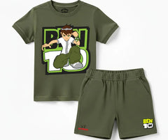 Ben 10 D1 Shorts Set | Kids T shirt and shorts | Mini Minors Kin Trends | Kintrends