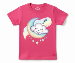 Magical Moon & Stars Pink Kids T Shirt| Mini Minors Kintrends