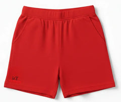 Red color cotton shorts for kids | Mini Minors Kintrends
