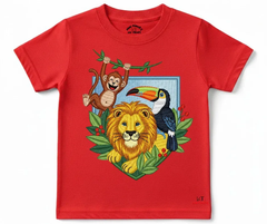 Colorful Jungle Animals Short Sleeve Tee| Mini Minors Kintrends