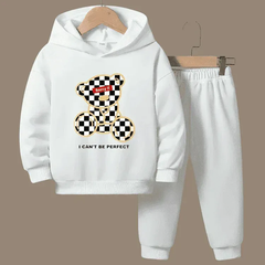 Can't Be Perfect Fleece Hoodie Tracksuit - Kin Trends