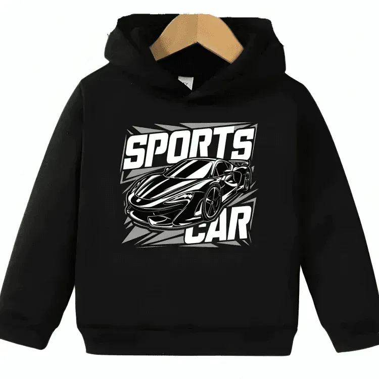 Sports Car Fleece Hoodie - Kin Trends