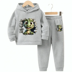 Cute Little Dino Hoodie Tracksuit - Kin Trends
