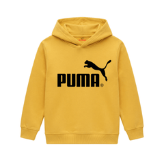 PMA D4 Classic Big Text Jumping Cat Logo Kids Winter Fleece Hoodie