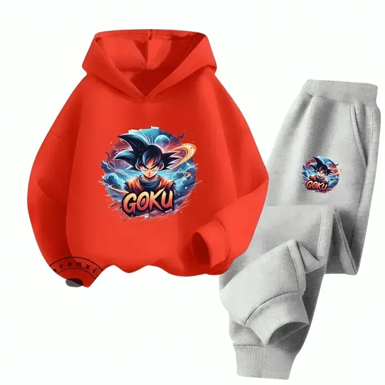 Goku Fleece Hoodie Tracksuit - Kin Trends
